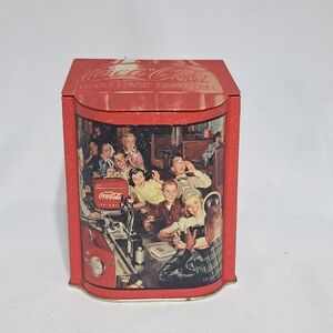 Vintage Coca Cola Soda Shop Red Tin 5" X‎ 4"